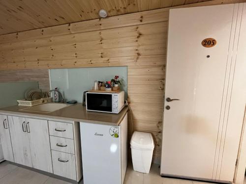 Kuchyň nebo kuchyňský kout v ubytování OPEN SKY