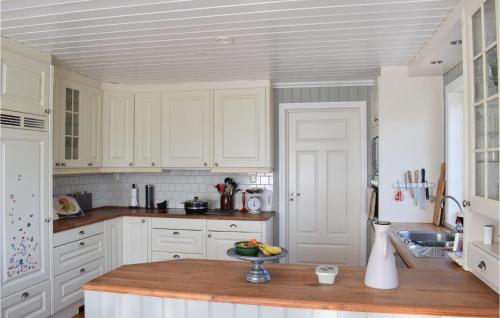 Η κουζίνα ή μικρή κουζίνα στο Cozy Home In Bakkasund With Kitchen