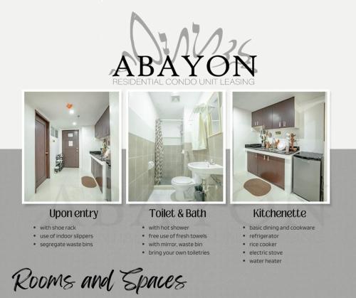 バギオにあるCozy Condos Abayon - Baguio City Center near Burnhamの台所とバスルームの写真集