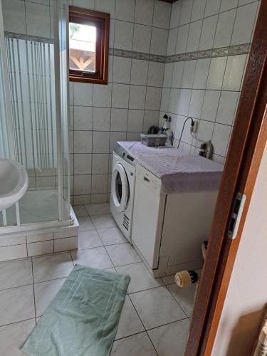 Koupelna v ubytování Knusse Landelijke Chalet 2 volw 3 kind in Putten alleen voor recreatie
