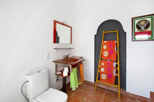 a bathroom with a toilet and a sink at Finca Fani 2 in Agüimes