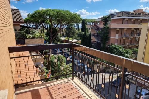 a balcony with a view of a city at Palazzo Sant'Antonio in Rome
