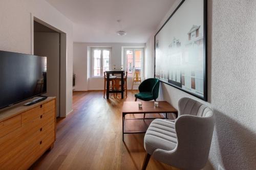 TV a/nebo společenská místnost v ubytování Welcome Apartments - Luzern