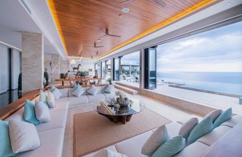 Ruang duduk di Bluesiam Villas - SHA Certified