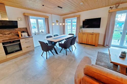Kuchyň nebo kuchyňský kout v ubytování Ostsee Sonnengarten