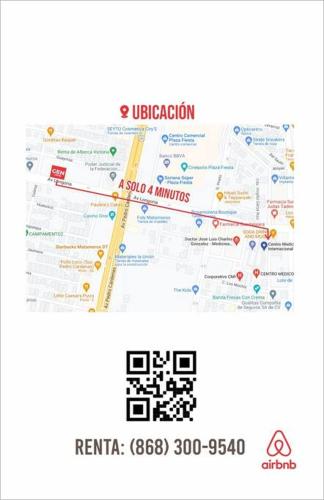 a close up of a map of a subway at Luxury Apartment with Great Location 2-A in Matamoros