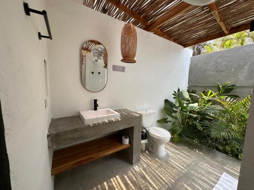 Koupelna v ubytování Rosario EcoHotel