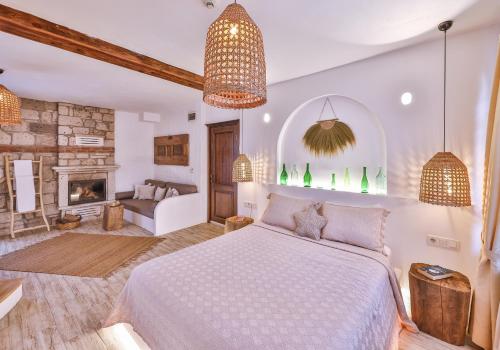 Ένα ή περισσότερα κρεβάτια σε δωμάτιο στο Cumbali Konak Hotel (Adults Only +12)
