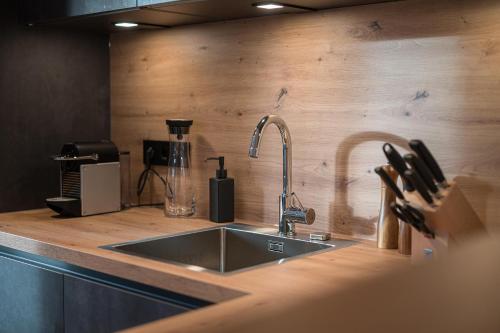 Kuchyň nebo kuchyňský kout v ubytování Chalet Viol