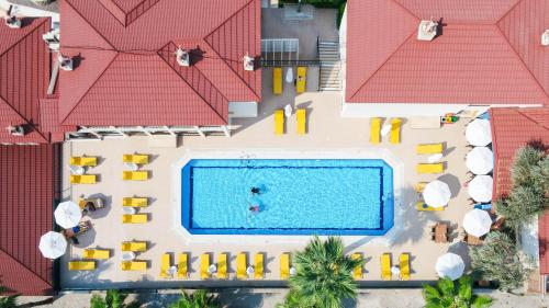 an overhead view of a swimming pool on a building at Sundia By Liberty Oludeniz in Oludeniz