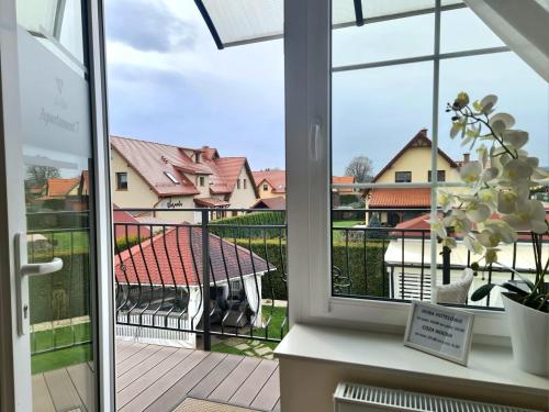 Балкон или терраса в APARTAMENTY "LA VILLA" z klimatyzacją, ogrodem, parkingiem, blisko centrum