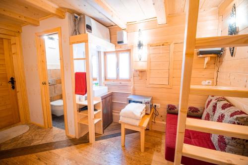 Koupelna v ubytování Vila Triglav on Pokljuka