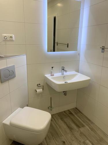 Kúpeľňa v ubytovaní Ferienwohnung Seeadler
