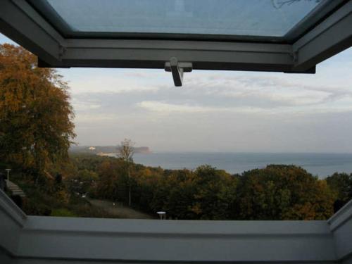 a view from the window of a house at Villa Granitz - Ferienwohnung Riedel in Göhren