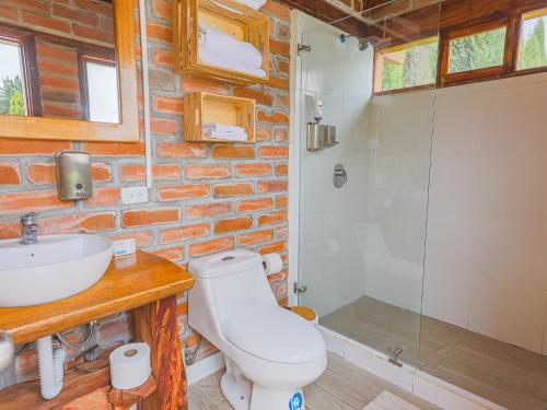 Koupelna v ubytování Hacienda Maimará