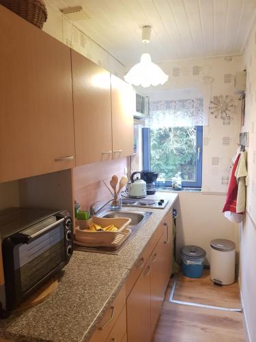 Dapur atau dapur kecil di Strandliebe am Stettiner Haff
