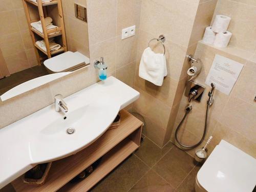 A bathroom at Apartment Mountain view - Stará Lesná