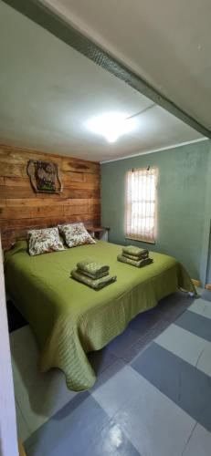 Katil atau katil-katil dalam bilik di Cabaña el Sauco