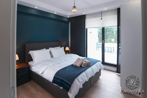 Un pat sau paturi într-o cameră la Casa Vera Sapanca