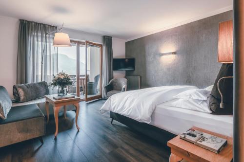 Postel nebo postele na pokoji v ubytování Golserhof