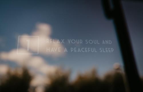 a blurry picture of a sign with the words relax your soul and have a pe at Motel-Restaurant-Grand Cafe de Caisson in Kapelle