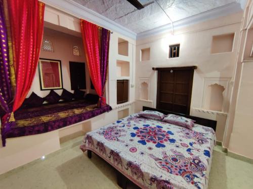 Cama o camas de una habitación en Haveli Gulabram Ji, Bundi