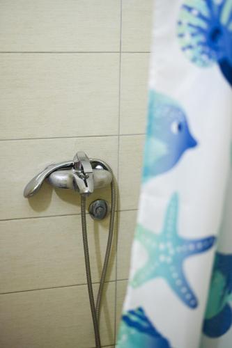 a shower head with a hose in a bathroom at Tri bagrema KM in Mokra Gora