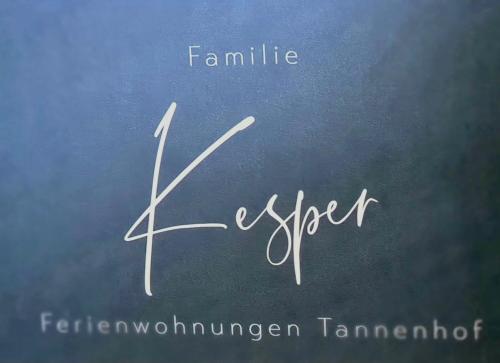 a sign that says farmalle and spear in white handwriting at Ferienwohnungen Tannenhof in Willingen