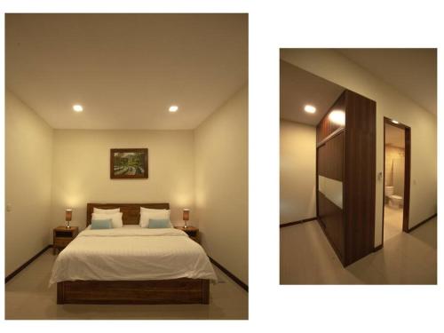 Giường trong phòng chung tại Dawn Light Villa, Sire