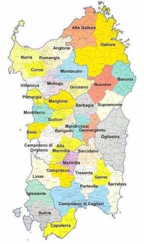 a map of nigeria with the names of cities at Domus de Diana in Olbia