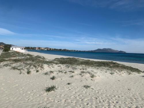 a sandy beach with the ocean in the background at Domus de Diana in Olbia