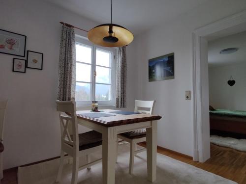 Wohnen am See Villa Schrötter direkt am Traunseeにあるテレビまたはエンターテインメントセンター