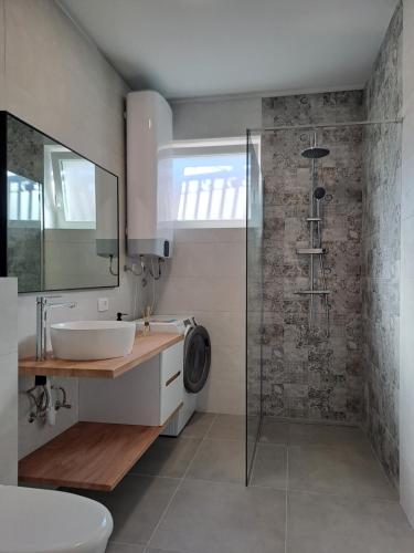 Koupelna v ubytování Apartman Borna