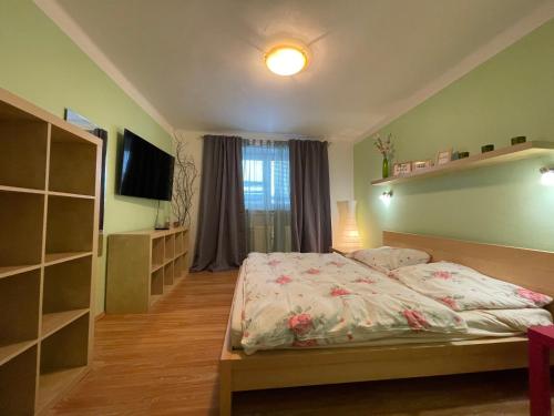 Postel nebo postele na pokoji v ubytování Horský Apartment David