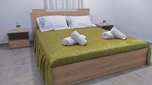 Ένα ή περισσότερα κρεβάτια σε δωμάτιο στο Cozy ground floor house