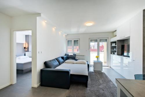 Posteľ alebo postele v izbe v ubytovaní Apartment Zagreb, 0-24, self service check-in, free parking