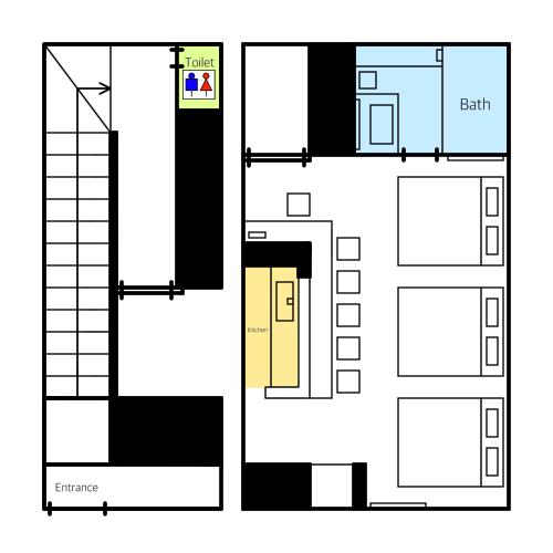 HOTEL&COの見取り図または間取り図