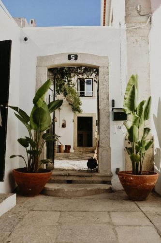a cat sitting in the doorway of a house at LEGASEA - Cascais Guesthouse in Cascais