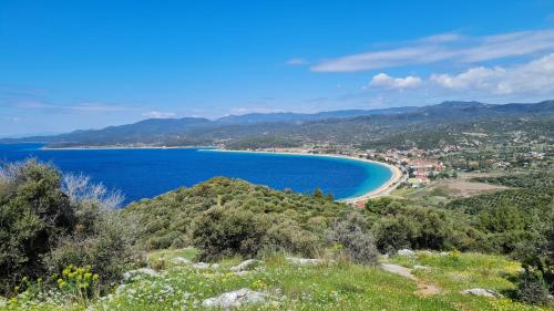 a view of a beach and the ocean at Toroni Pearl in Toroni