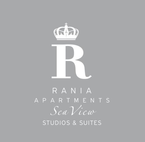 a letter r with a crown on top of it at Rania Apartments Sea View in Mýkonos City