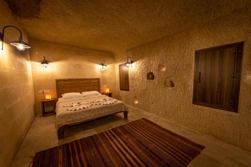Katil atau katil-katil dalam bilik di feris cave hotel