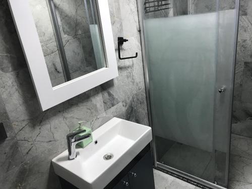 Koupelna v ubytování Soore Bungalov