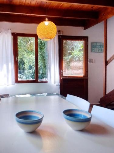 Ένα ή περισσότερα κρεβάτια σε δωμάτιο στο Cabañas Las Sirenas