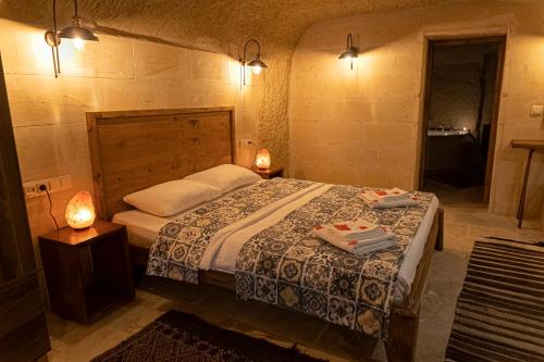 Katil atau katil-katil dalam bilik di feris cave hotel