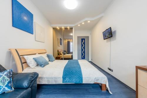 Ένα ή περισσότερα κρεβάτια σε δωμάτιο στο 2к квартира на Дарвіна, Бессарабка