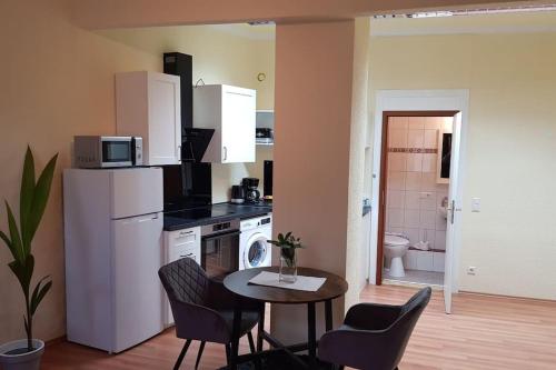 Dapur atau dapur kecil di Gemütliche Wohnung im Zentrum von Bad Wildbad