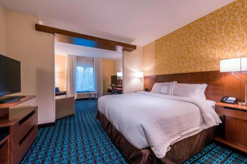 A bed or beds in a room at Fairfield Inn by Marriott Afton Star Valley