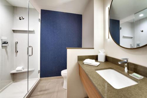 a bathroom with a sink and a mirror at Fairfield by Marriott Inn & Suites Laurel in Laurel