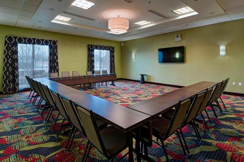 a conference room with a long table and chairs at Fairfield Inn and Suites by Marriott Austin Northwest/Research Blvd in Austin