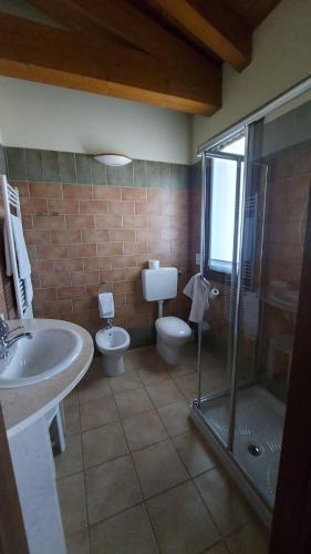 Koupelna v ubytování Agriturismo Olistella